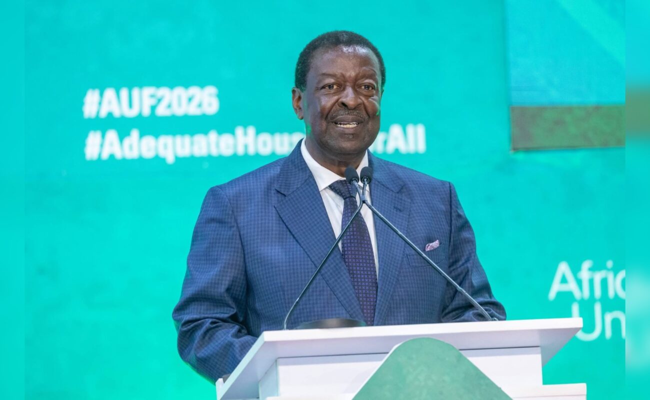 Time Has Come to Move from Conversation to Execution on housing. Mudavadi